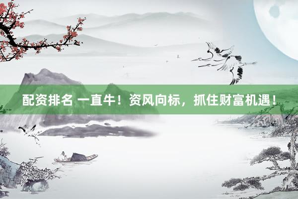 配资排名 一直牛！资风向标，抓住财富机遇！