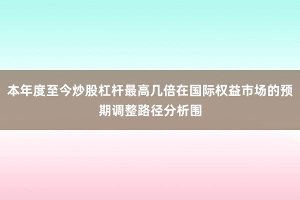 本年度至今炒股杠杆最高几倍在国际权益市场的预期调整路径分析围